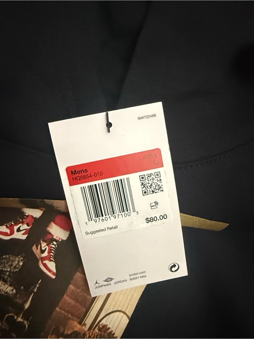 Jordan Black Pullover Hoodie with Front Graphic